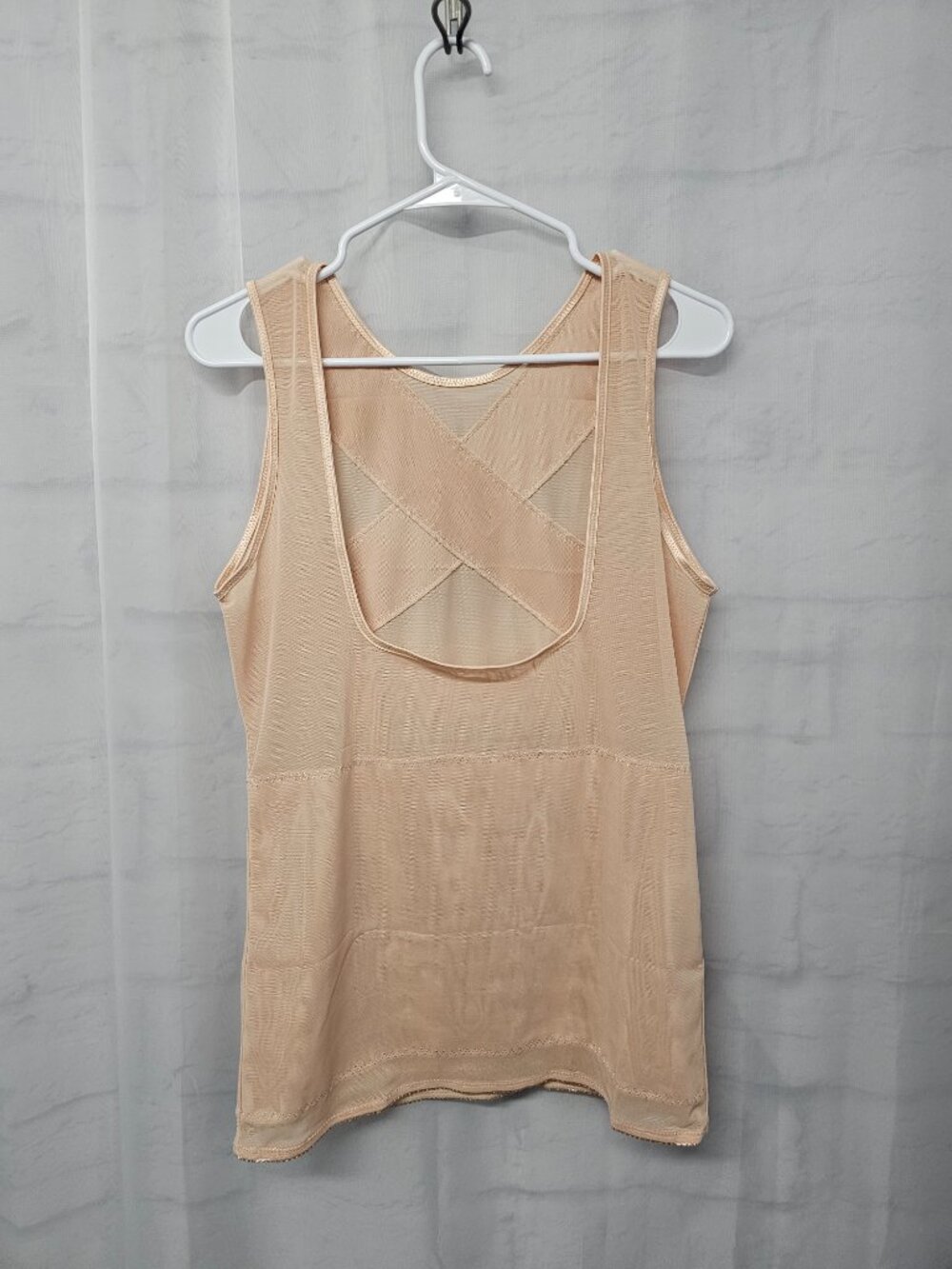 Kymaro Shapewear Tank Top Beige Stretch Slimming Sheer 2XL